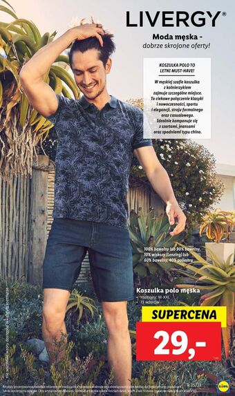 Lidl Koszulka polo m-xxl livergy oferta