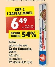 Biedronka Folia aluminiowa 20 m zosia samosia oferta