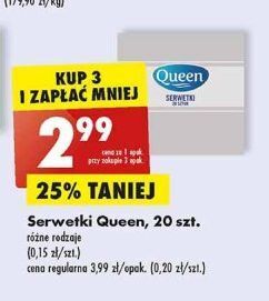 Biedronka Serwetki queen oferta