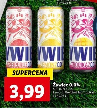 Lidl Piwo żywiec grejpfruż oferta