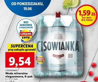 Lidl Woda niegazowana cisowianka oferta