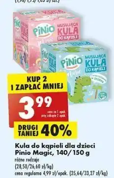 Biedronka Kula musująca do kąpieli z zabawką dinozaur pinio magic oferta