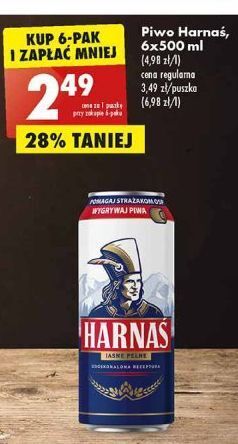 Biedronka Piwo harnaś jasne pełne oferta