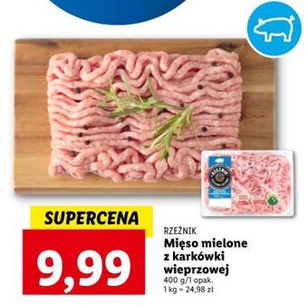 Lidl Mięso mielone wieprozwe z karkówki rzeźnik codzienna dostawa oferta