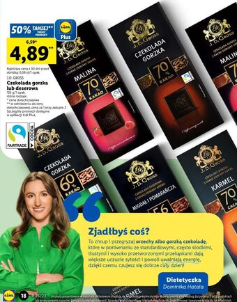 Lidl Czekolada gorzka 70 % j.d.gross oferta