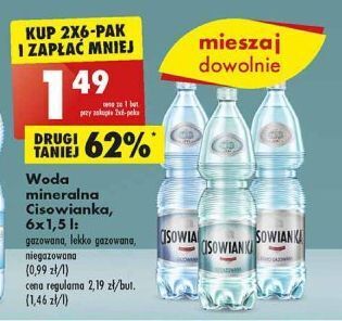 Woda niegazowana cisowianka