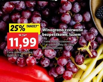 Lidl Winogrona czerwone bezpestkowe oferta