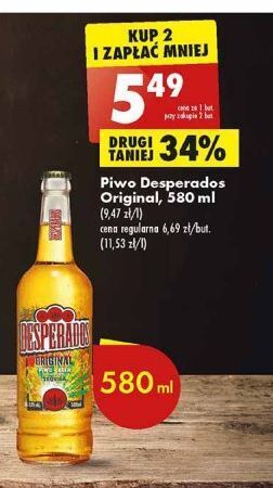 Biedronka Piwo desperados oferta