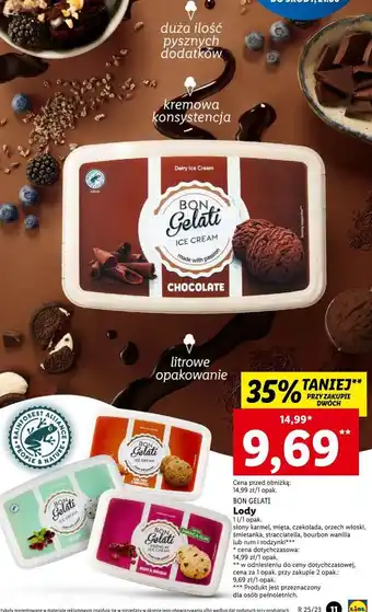 Lidl Lody bon gelati 1l oferta