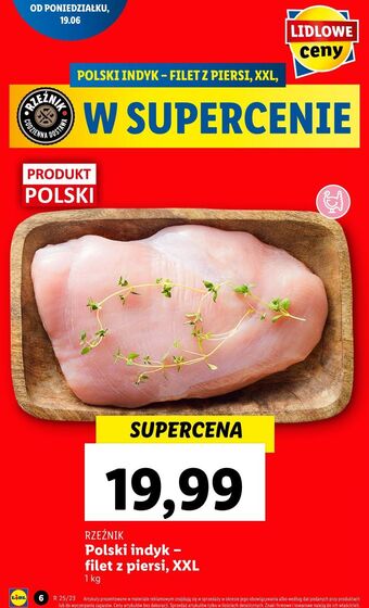 Lidl Filet z piersi indyka rzeźnik codzienna dostawa oferta