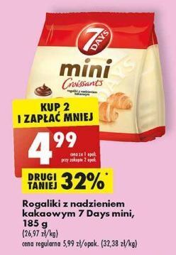 Biedronka Mini rogaliki z nadzieniem kakaowym 7 days oferta