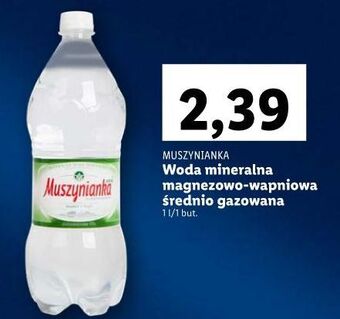 Lidl Woda średnionasycona muszynianka oferta