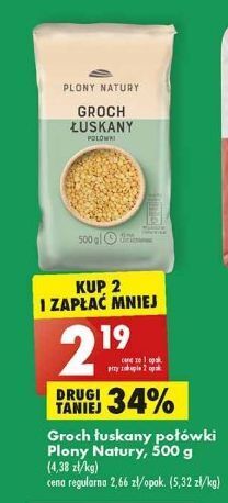 Biedronka Groch łuskany połówki plony natury oferta