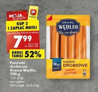 Biedronka Parówki drobiowe kraina wędlin oferta