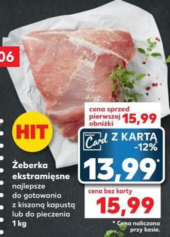 Kaufland Żeberka ekstramięsne oferta