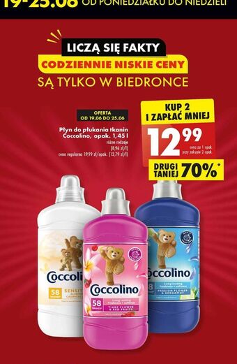 Biedronka Płyn do płukania sensitive coccolino oferta