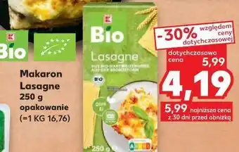 Kaufland Makaron lasagne k-classic bio oferta