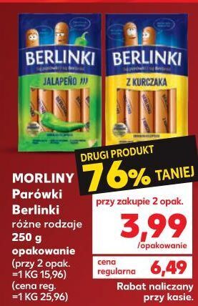 Kaufland Parówki z kurczaka morliny berlinki oferta