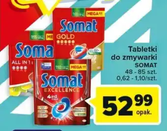 Carrefour Tabletki do zmywarki Somat 48-85szt. oferta