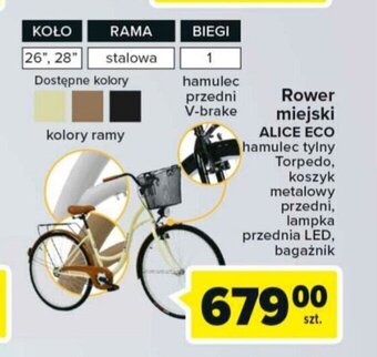 Carrefour Rower miejski ALICE ECO oferta