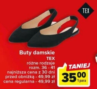 Carrefour Buty damskie TEX oferta