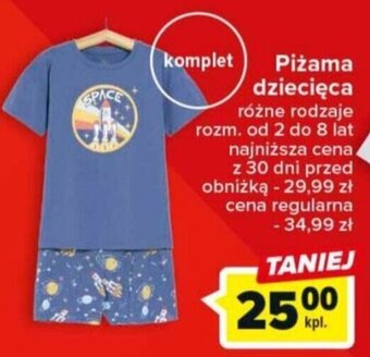 Carrefour Piżama dziecięca oferta