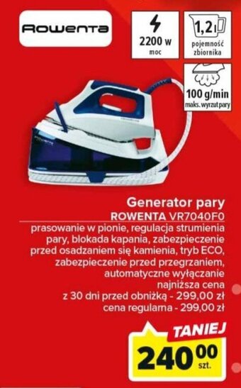 Carrefour Generator pary ROWENTA VR7040F0 oferta