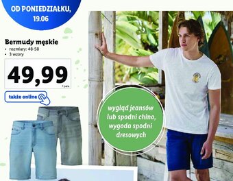 Lidl Bermudy męskie jeans 48-58 oferta