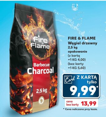 Kaufland FIRE & FLAME Węgiel drzewny 2,5 kg opakowanie oferta