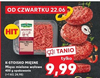 Kaufland K-STOISKO MIĘSNE Mięso mielone wołowe 400 g opakowanie oferta