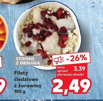 Kaufland Filety śledziowe z żurawiną 100 g oferta
