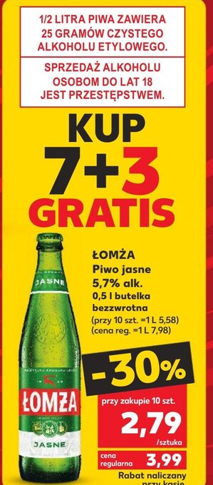 Kaufland Piwo łomża oferta