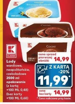 Kaufland Lody czekoladowe k-classic oferta