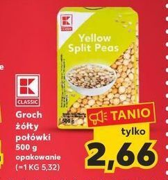 Kaufland Groch żółty połówki łuskany k-classic oferta