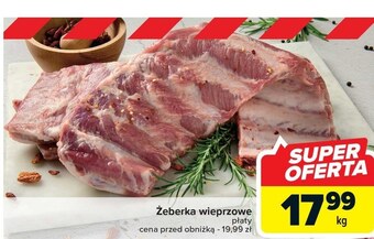 Carrefour Żeberka wieprzowe oferta