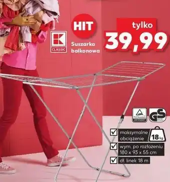 Kaufland Suszarka balkonowa 18 m k-classic oferta