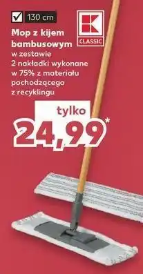 Kaufland Mop płaski z mikrofibry kijem teleskopowym k-classic oferta