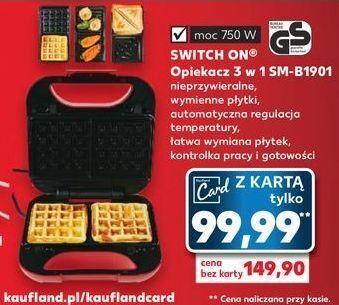 Kaufland Opiekacz sm-b1901 switch on oferta