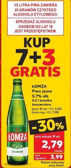 Kaufland Piwo łomża jasne (dawniej export) oferta