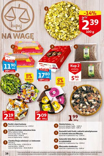 Auchan Pestki dyni łuskane oferta