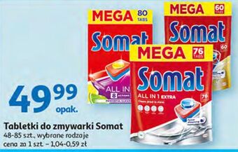 Auchan Tabletki do zmywarek extra somat all in 1 oferta