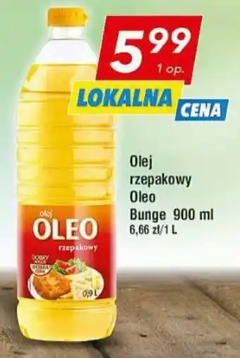 Lewiatan Olej rzepakowy OLEO Bunge 900 ml oferta