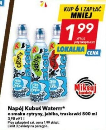 Lewiatan Napój Kubuś Waterrr 500ml oferta
