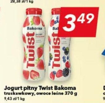 Lewiatan Jogurt pitny Twist Bakoma 370 g oferta