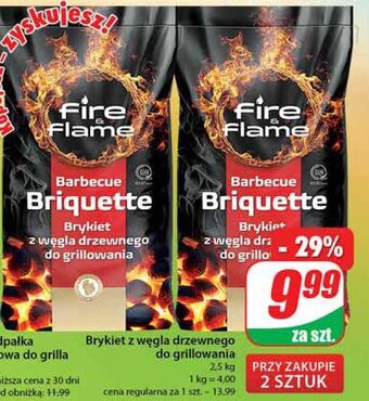 Dino Brykiet z węgla drzewnego fire & flame oferta