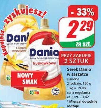 Dino Serek wanilia saszetka danone danio oferta
