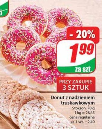 Dino Donut z nadzieniem truskawkowym stokson oferta