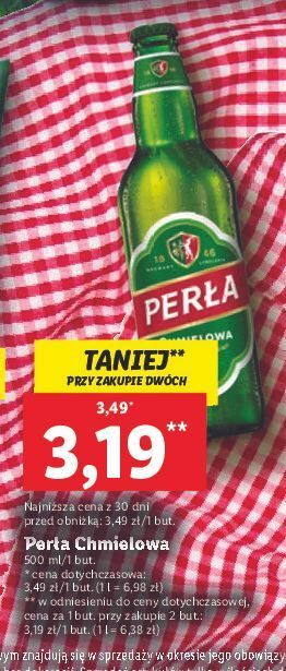 Lidl Piwo perła chmielowa oferta