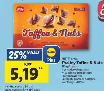 Lidl Praliny z orzechami i toffi mister choc oferta