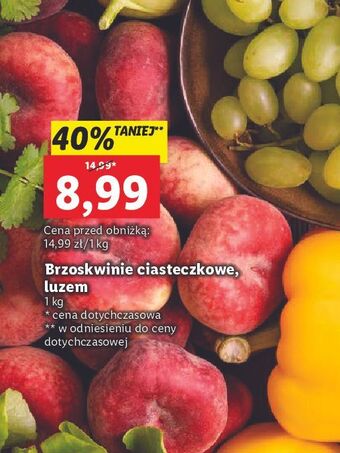 Lidl Brzoskwinie ciasteczkowe oferta